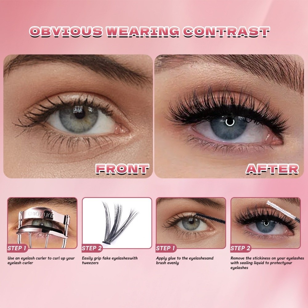 Eyelash Extension Wispy - 8-16mm Length False Eyelashes Natural Look