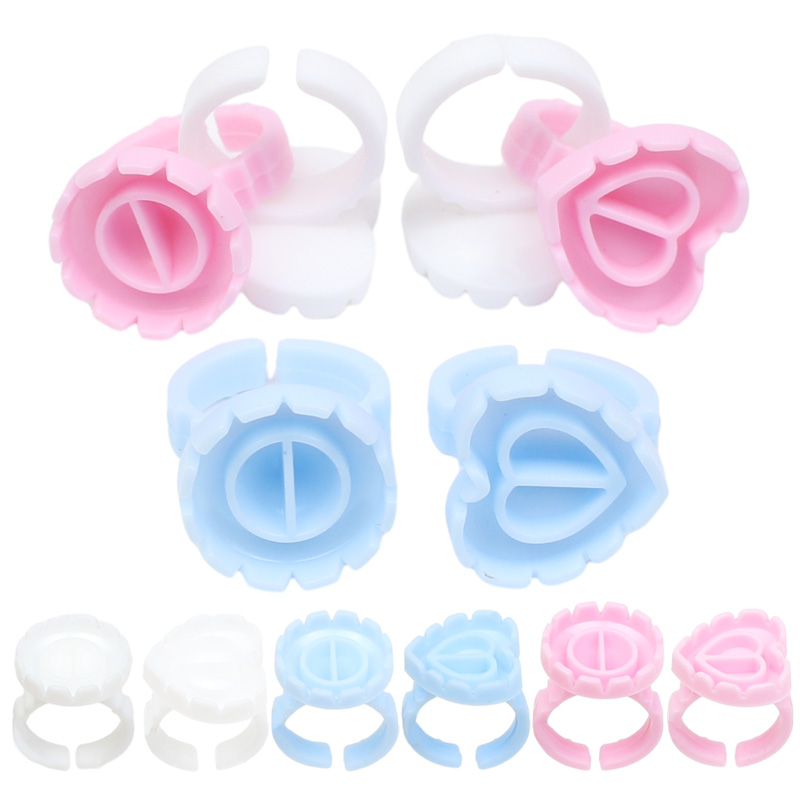 Eyelash Extension Jakarta - 100pcs/bag Disposable Eyelash Extension Glue Ring