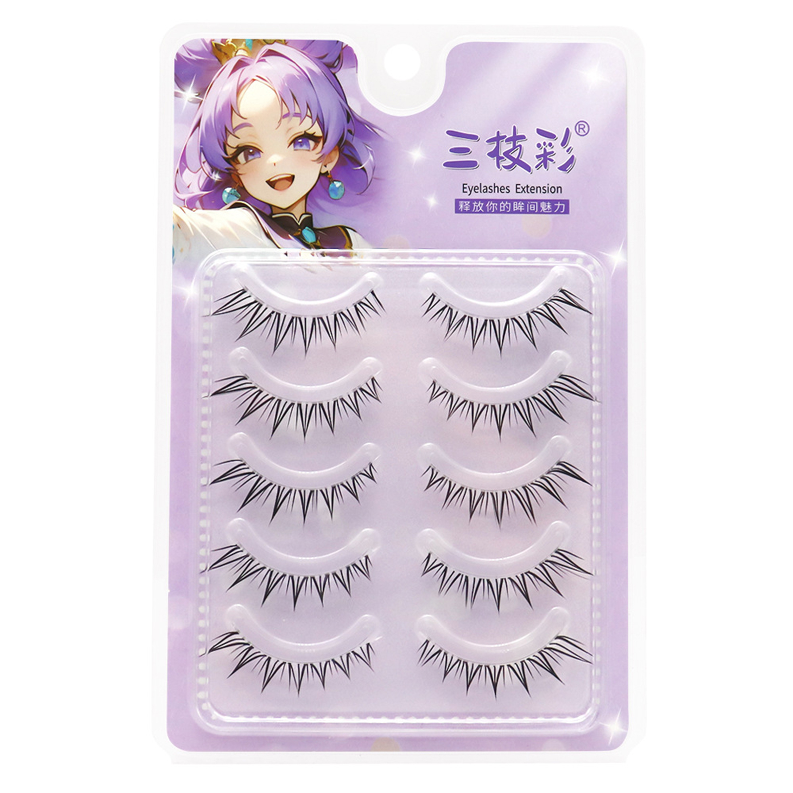 Eyelash Extension Korean Style - 5pair Foxes False Eyelashes Full Strip