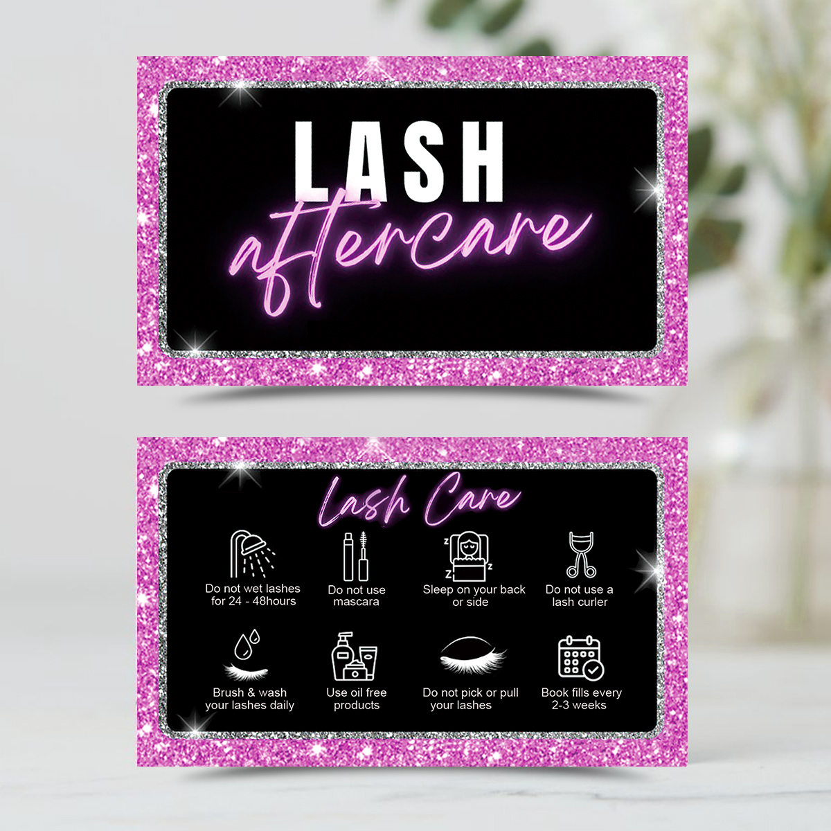 Eyelash Extension Aftercare - 50pcs/Lot Eyelash Business Card Lash Extension