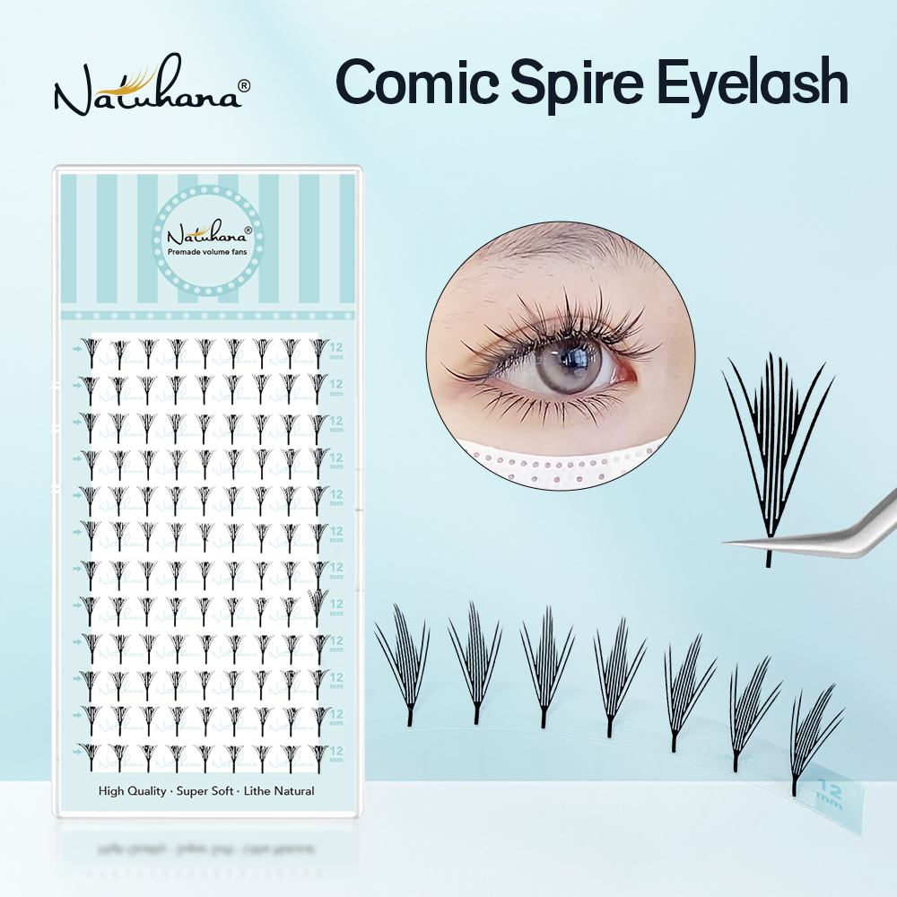 NATUHANA Narrow Spiky Premade  – Eyelash Extension Anime Style recenzja i cena