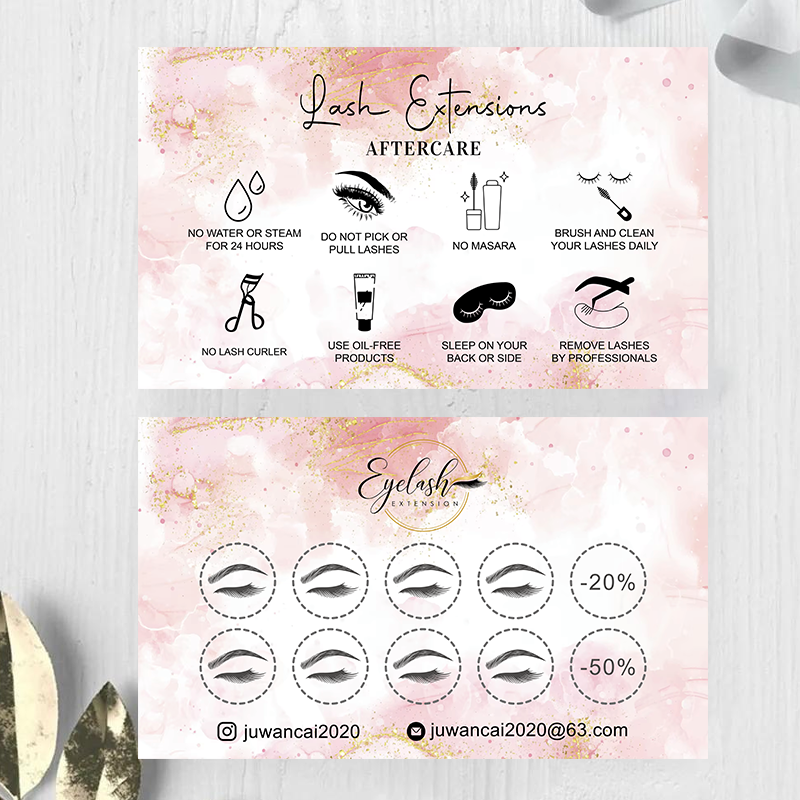 Custom Loyalty Cards with Logo – Eyelash Extension Aftercare recenzja i cena