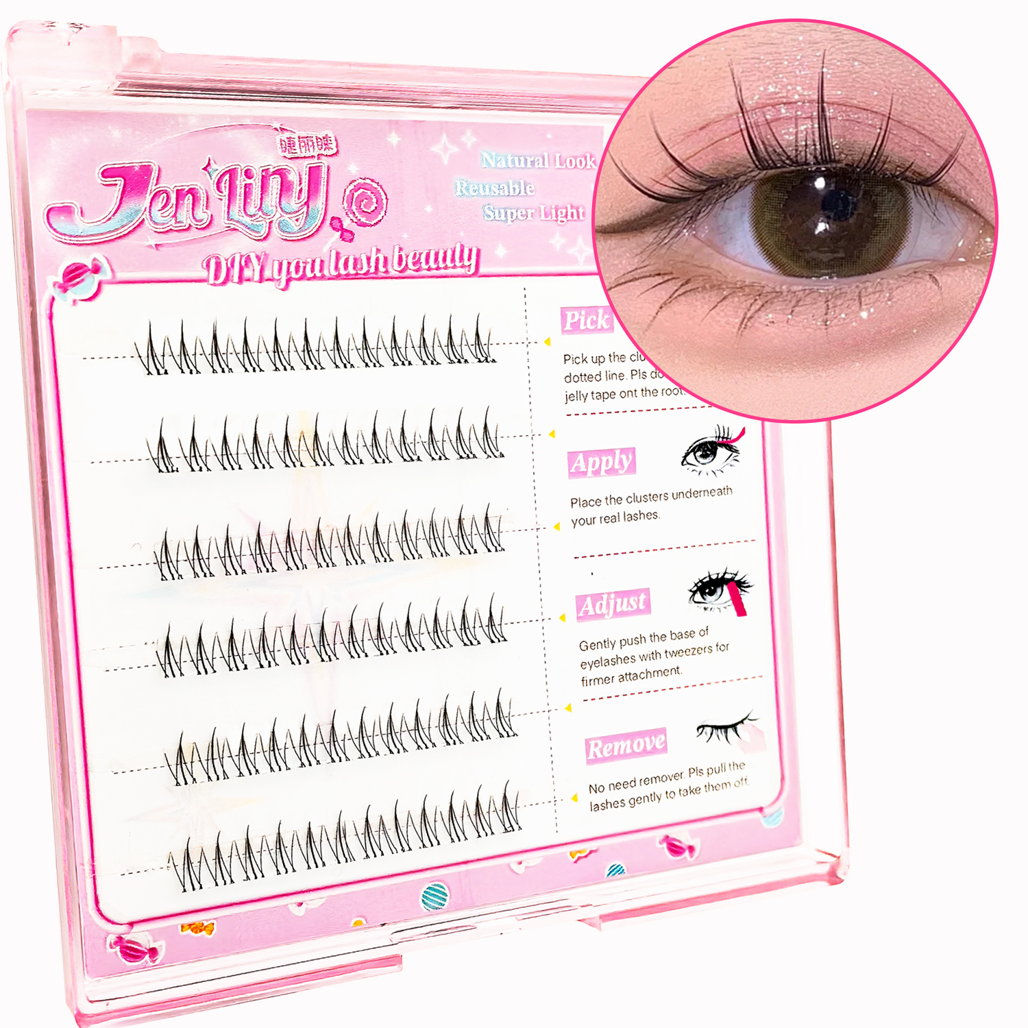 Self Adhesive Bottom Lashes No – Eyelash Extension Korea recenzja i cena