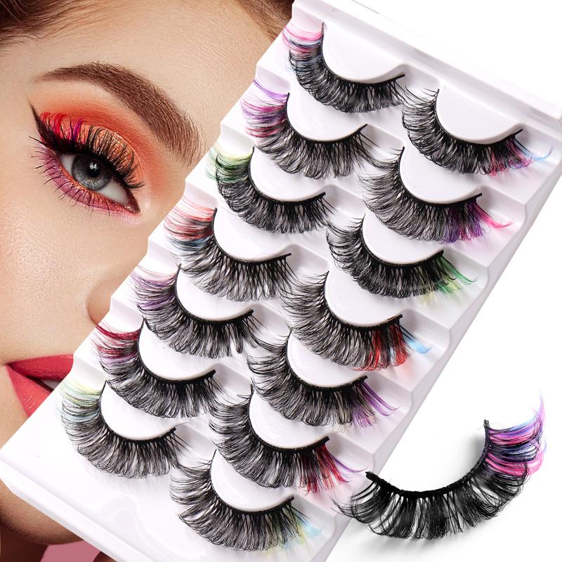 7 Pairs Colorful False Eyelash – Eyelash Extension Cluster recenzja i cena