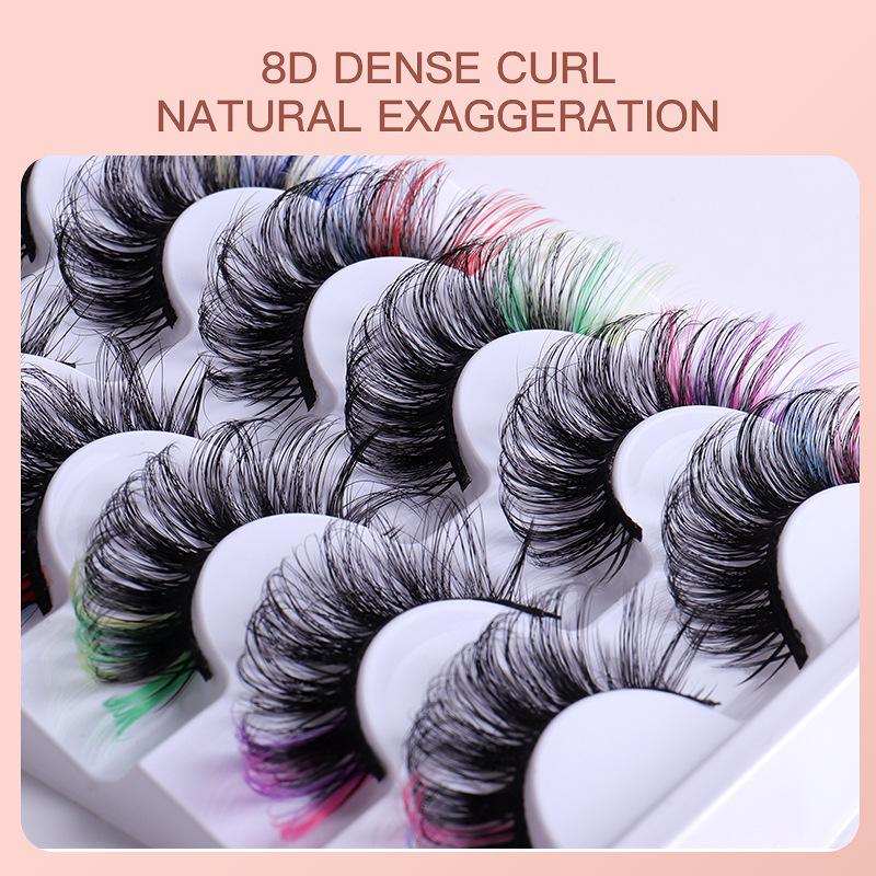 7 Pairs Colorful False Eyelash – Eyelash Extension Cluster recenzja i cena