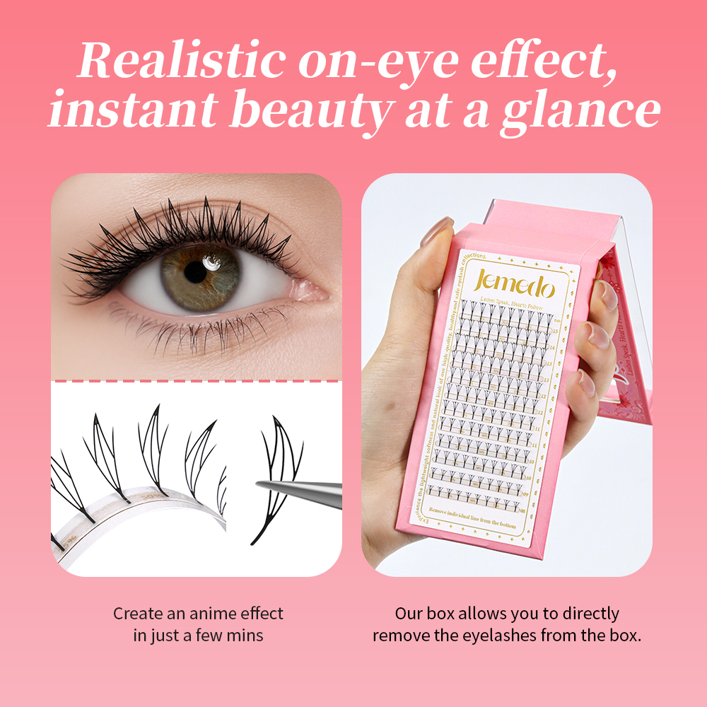 JEMEDO Comic Eyelashes Narrow  – Eyelash Extension Anime Style recenzja i cena