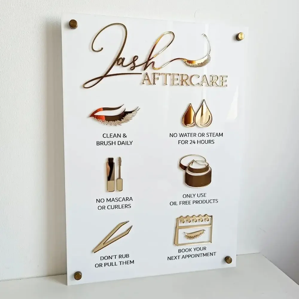 Aftercare Sign for Lash Extens – Eyelash Extension Aftercare recenzja i cena