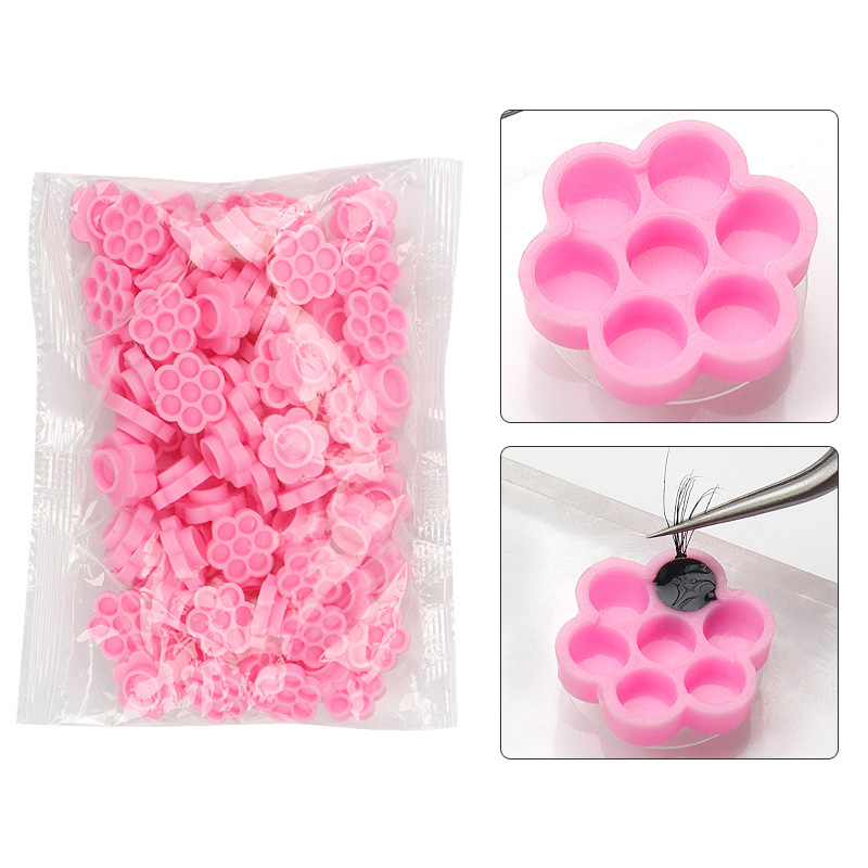 100 Pcs Pink Flower Glue Delay – Eyelash Extension Jakarta recenzja i cena