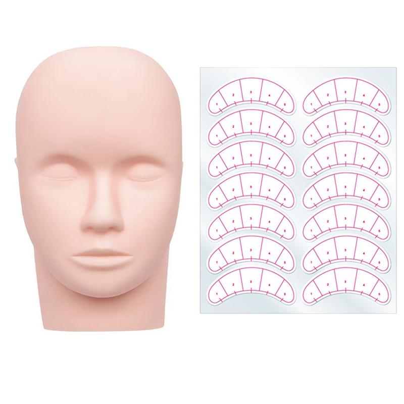 1pcs Training Head&10 sheet La – Lash Mapping Sticker recenzja i cena