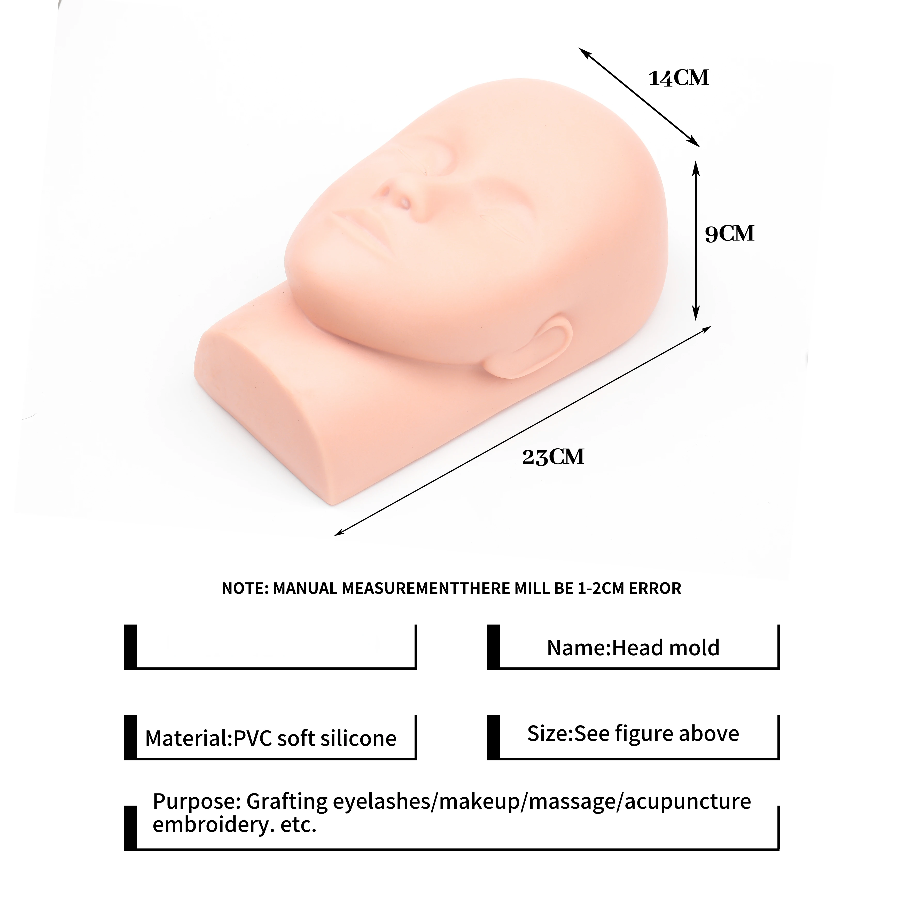1pcs Training Head&10 sheet La – Lash Mapping Sticker recenzja i cena