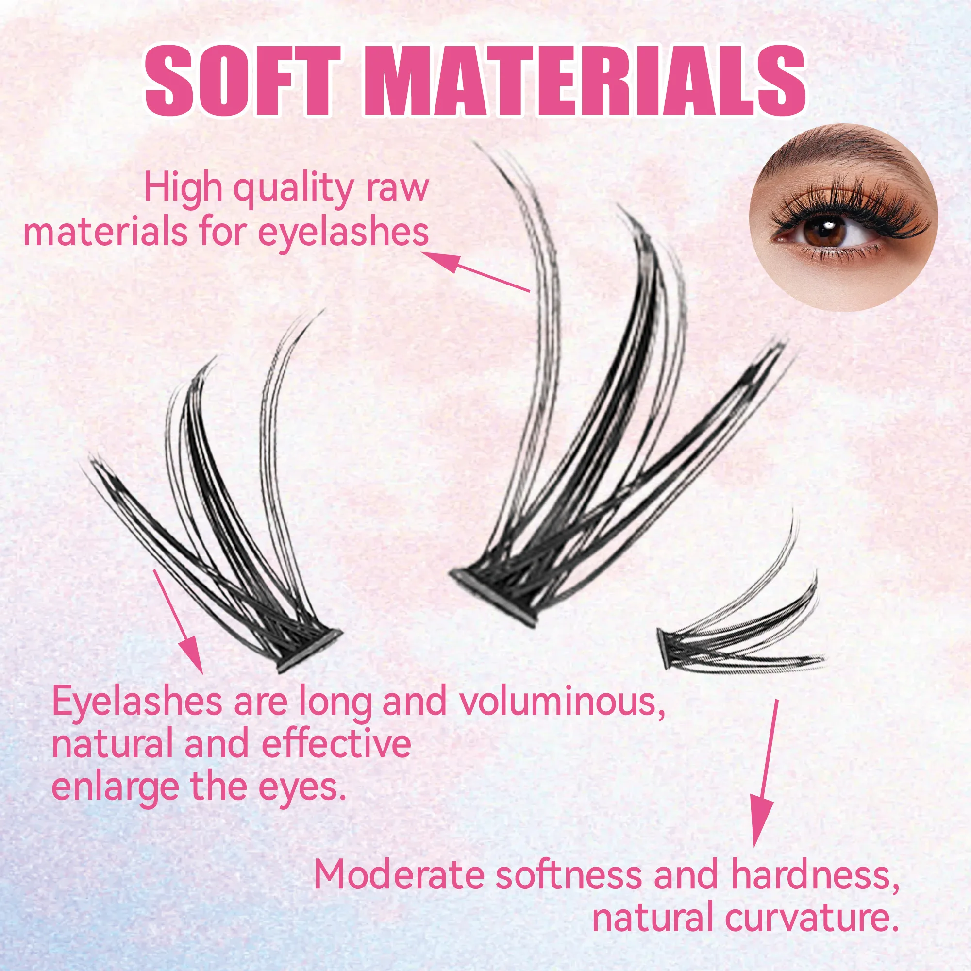 Eyelashes 200 PCS Clusters Las – Eyelash Extension London recenzja i cena