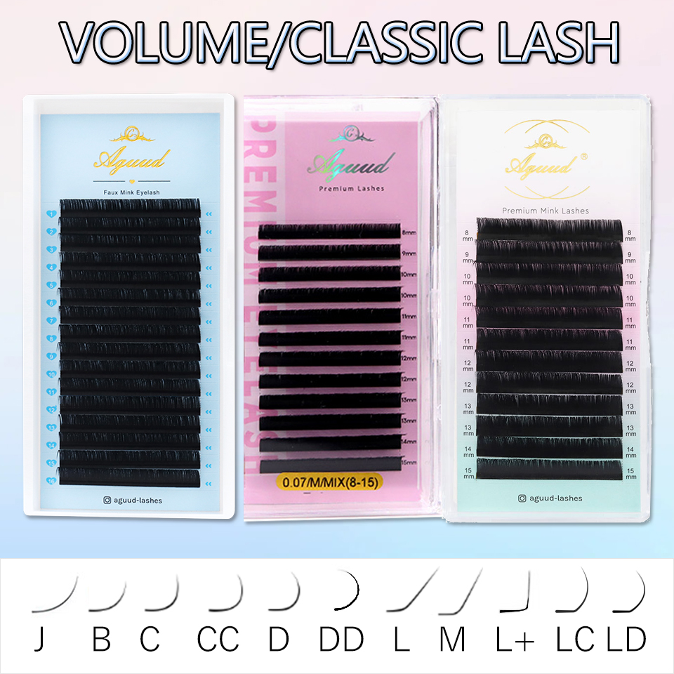 AGUUD 16rows Cashmere Classic  – Eyelash Extension Korean Style recenzja i cena