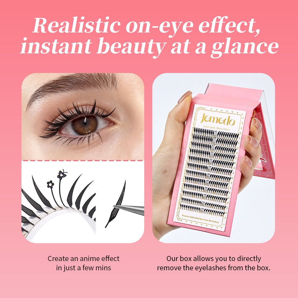 JEMEDO Comic Eyelashes Narrow  – Eyelash Extension Anime Style recenzja i cena