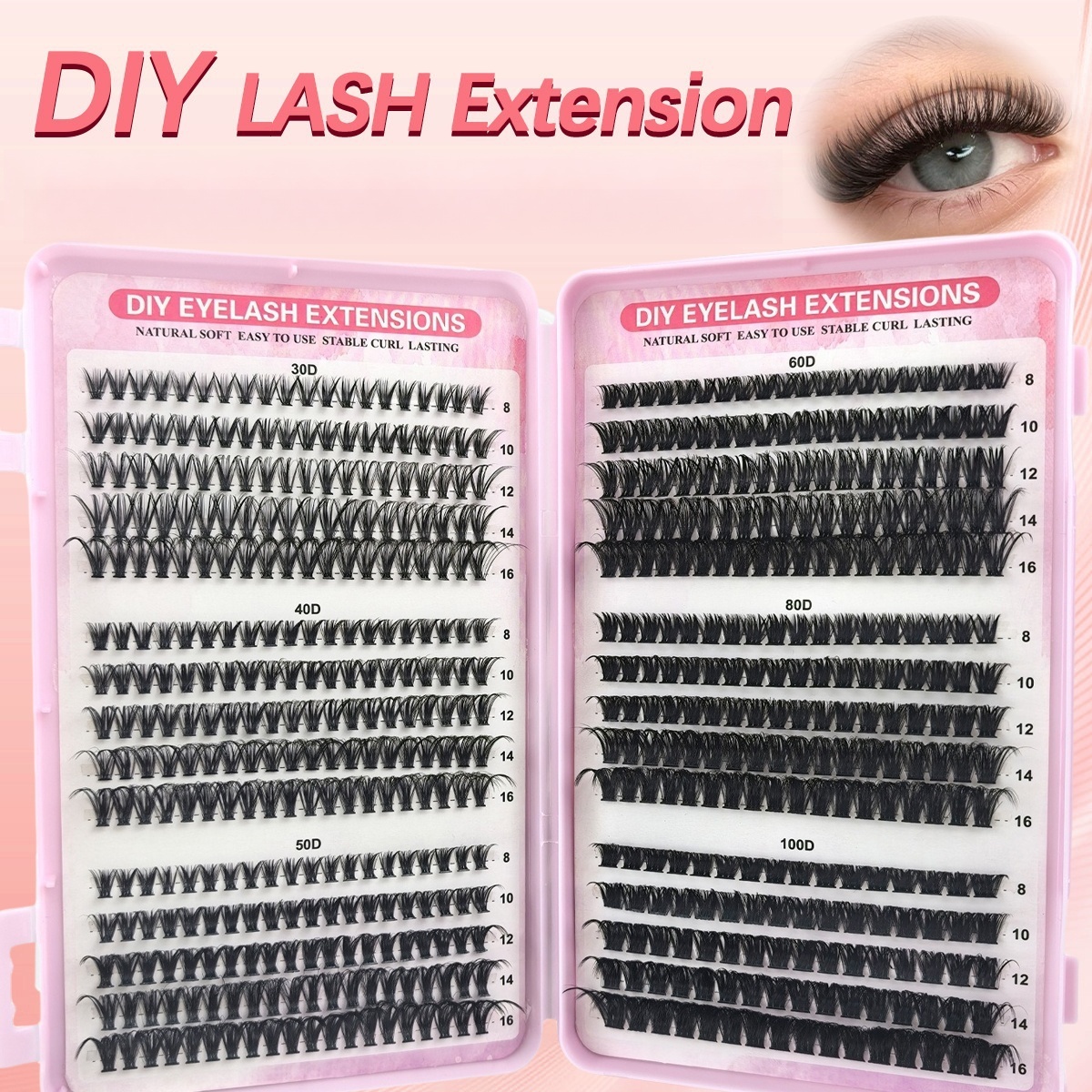 1 Box Eyelash Book - DIY Natur – Eyelash Extension Anime Style recenzja i cena