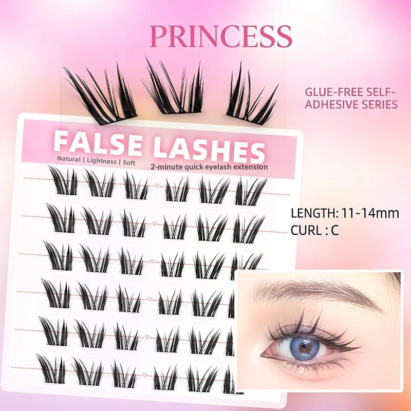 6 Rows Dense Natural False Eye – Eyelash Extension Cluster recenzja i cena